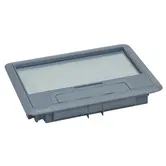 Capac si rama doza pardoseala Legrand Mosaic, 8/12M, interior, plastic, gri
