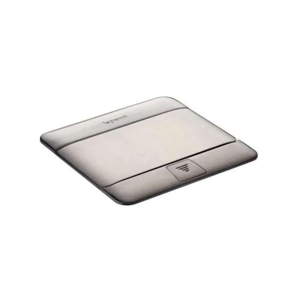 Doza de pardoseala escamotabila Legrand Mosaic, tip Pop-up, 3 module, finisaj aluminiu