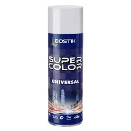 Vopsea spray universala decorativa Bostik Super Color, interior/exterior, alb-gri RAL7047, 400 ml