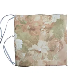 Perna scaun Joy, poliester, maro, model floral, 38 x 38 x 2 cm