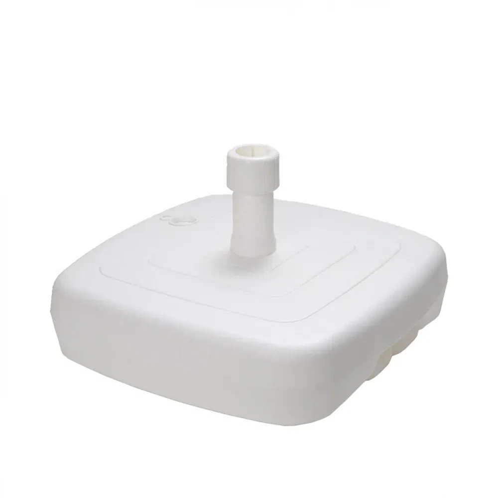 Suport umbrela, plastic, forma patrata, alb, 50 l, 58 x 58 x 35 cm
