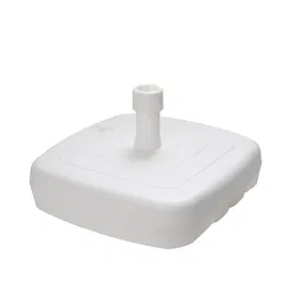Suport umbrela, plastic, forma patrata, alb, 50 l, 58 x 58 x 35 cm