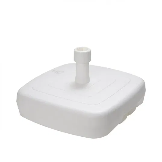 Suport umbrela, plastic, forma patrata, alb, 50 l, 58 x 58 x 35 cm