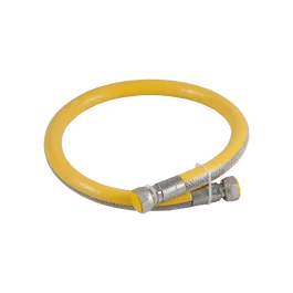 Racord flexibil pentru gaz, inox/poliolefina, galben, 1/2