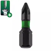 Bit de impact Pozidriv Dedra, PZ 3 x 25 mm, 2 bucati