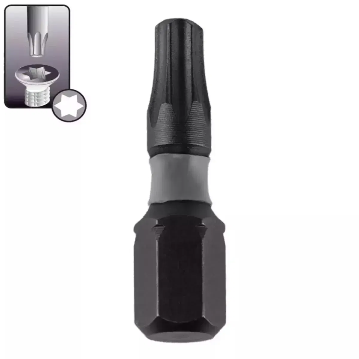 Bit de impact Torx Dedra, T 30 x 25 mm, 2 bucati