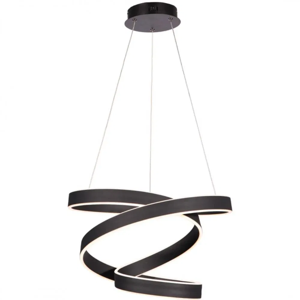 Lustra LED Andromeda, 100 W, metal/plastic, negru