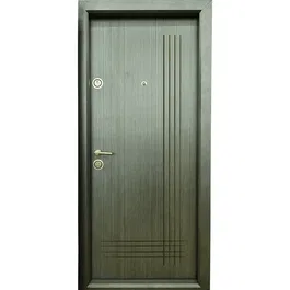 Usa metalica de intrare in apartament Arta Door 333, cu fete din MDF laminat, deschidere dreapta, culoare gri, 880 x 2010 mm