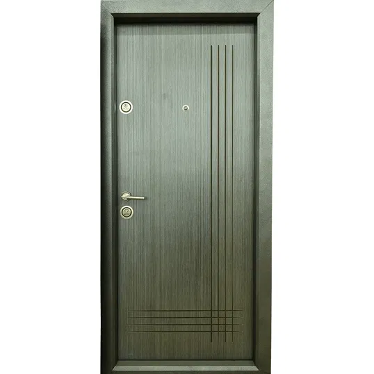 Usa metalica de intrare in apartament Arta Door 333, cu fete din MDF laminat, deschidere dreapta, culoare gri, 880 x 2010 mm