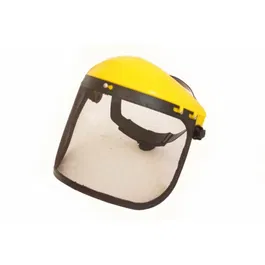 Viziera de protectie cu plasa, polipropilena, galben si negru