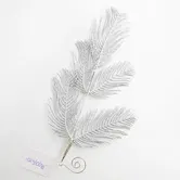 Decoratiune crenguta gliterata, pastic si metal, 25 cm