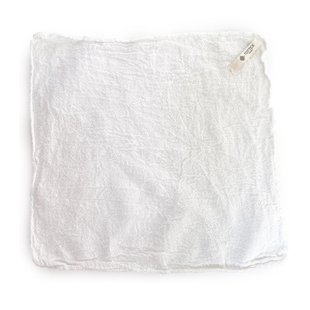 Laveta universala, bunbac, alb, 35 x 35 cm