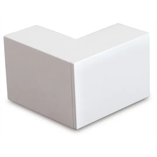 Set canal cablu cot exterior Dietzel, plastic, alb, 16 x 40 mm, 2 bucati