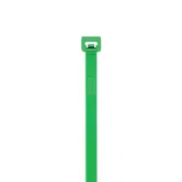 Coliere din plastic, poliamida 6.6, verde, 100 x 2.5 mm, 100 bucati