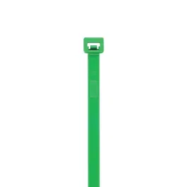 Coliere din plastic, poliamida 6.6, verde, 100 x 2.5 mm, 100 bucati