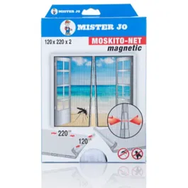 Plasa anti instecte magnetica, poliester, alb, 120 x 220 cm