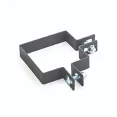 Clema prindere colt gard din otel galvanizat, gri RAL 7016, 70 x 70 mm