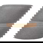 Taburet Ring, inel stejar, stofa gri deschis M609, rotund, 38 x 38 x 40 cm