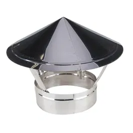 Capac terminal cos de fum, inox, argintiu, 130 x 230 mm