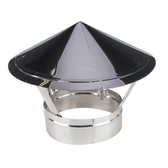 Capac terminal cos de fum, inox, argintiu, 130 x 230 mm