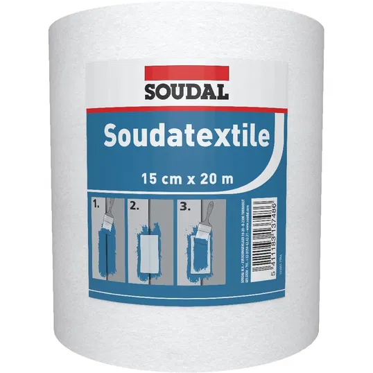 Banda fixare Soudal Soudatextile 110, alb, 20 x 0.15 m