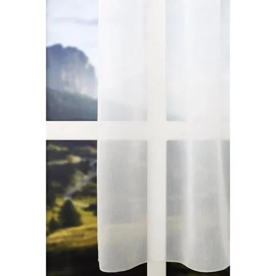 Perdea Batiste 6979, poliester, alb 101, 300 x 250 cm