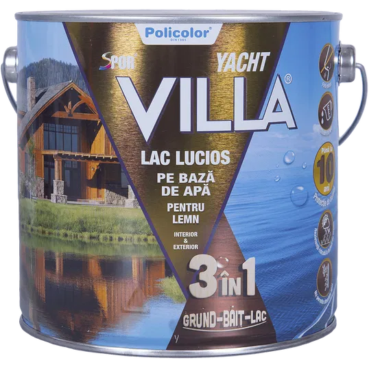 Lac pentru lemn Spor Villa Yacht, lucios, pin, 2,5 L