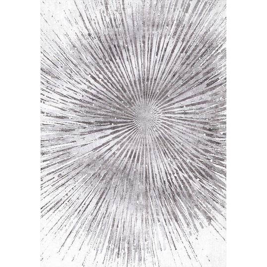 Covor modern Reunion, poliester, argintiu, 120 x 180 cm