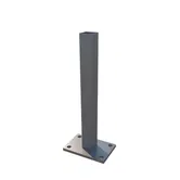 Suport stalp zincat, aluminiu, gri, 70 x 70 mm