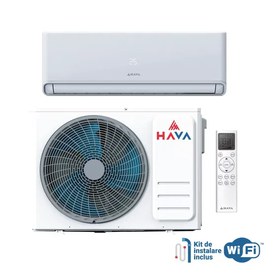 Aer conditionat Hava Smart Plus HMI-12SP, 12000 BTU, Wi-Fi incorporat, inverter, kit instalare inclus