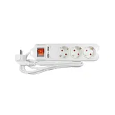 Prelungitor cu intrerupator Lohuis, 3 prize + 2USB, alb, 1.5 m