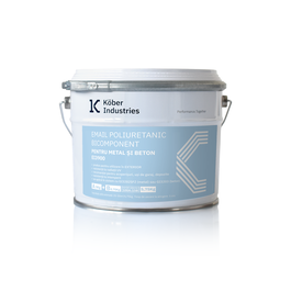Email poliuretanic E3900 pentru metal / beton Kober Industries, exterior, pe baza de solvent, gri RAL7040, lucios, 5.75 kg
