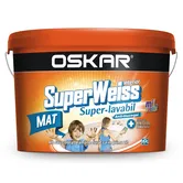 Vopsea superlavabila interior Oskar Superweiss, mat, alb, 8.5 l