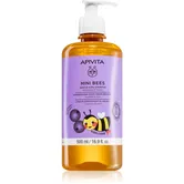 Apivita Mini Bees Gentle Kids Shampoo Blueberry & Honey Sampon pentru par fin pentru copii 500 ml