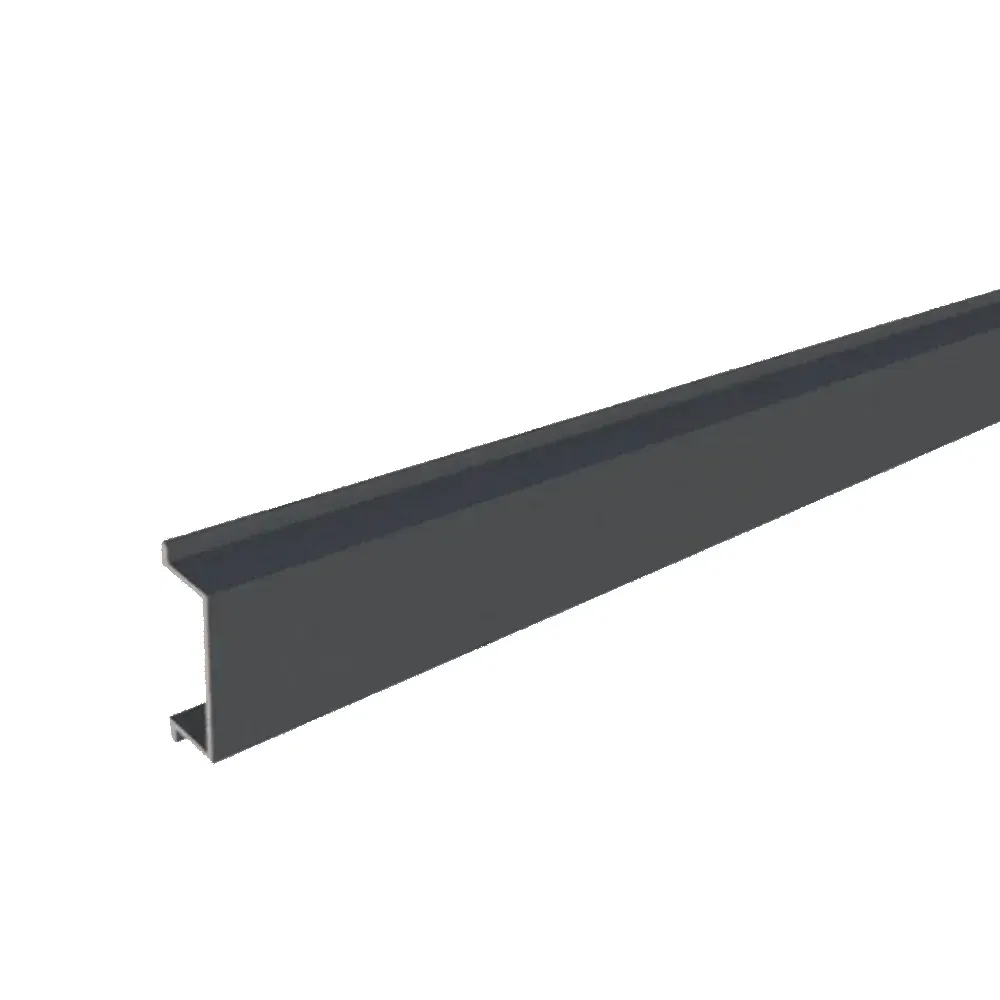 Profil inchidere stalp gard, aluminiu, gri antracit, 2000 x 8 x 22 mm