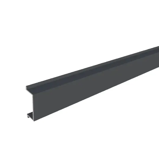 Profil inchidere stalp gard, aluminiu, gri antracit, 2000 x 8 x 22 mm