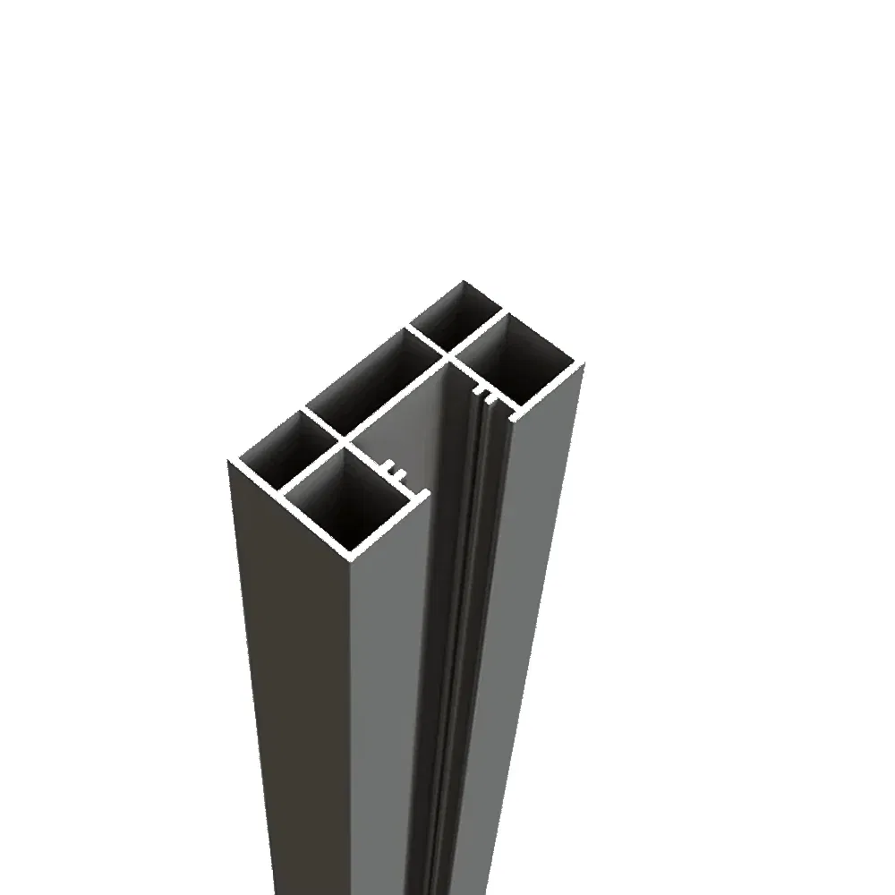 Cadru de gard tip C multifunctional ranforsat, aluminiu, gri antracit, 2000 x 30 x 60 mm