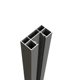 Cadru de gard tip C multifunctional ranforsat, aluminiu, gri antracit, 2000 x 30 x 60 mm
