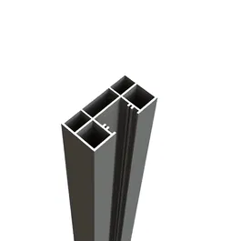 Cadru de gard tip C multifunctional ranforsat, aluminiu, gri antracit, 2000 x 30 x 60 mm