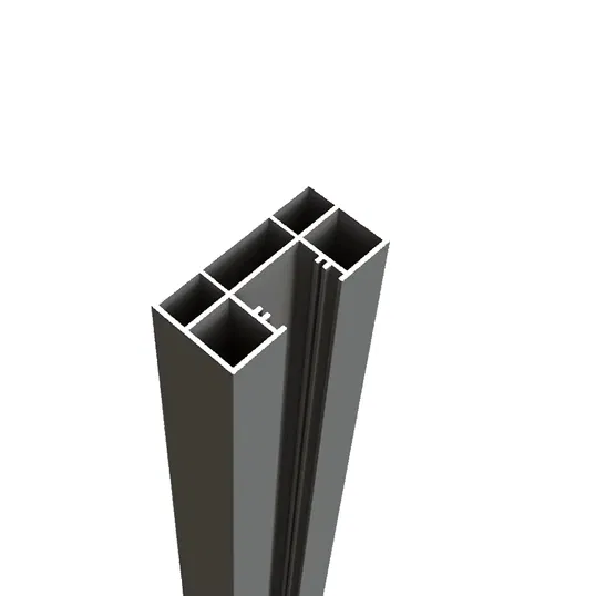 Cadru de gard tip C multifunctional ranforsat, aluminiu, gri antracit, 2000 x 30 x 60 mm
