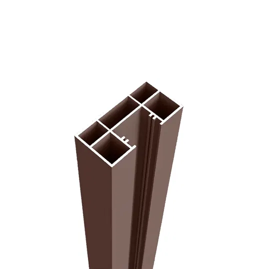 Cadru de gard tip C multifunctional ranforsat, aluminiu, maro, 1500 x 30 x 60 mm