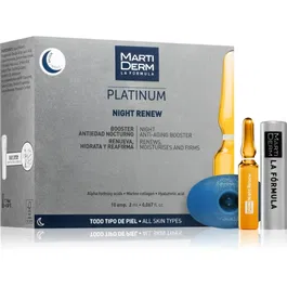 MartiDerm Platinum Night Renew ser de noapte antirid in fiole 10x2 ml