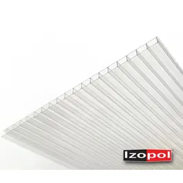 Policarbonat multicelular Izopol, transparent, grosime 4 mm, 2 x 1.05 m