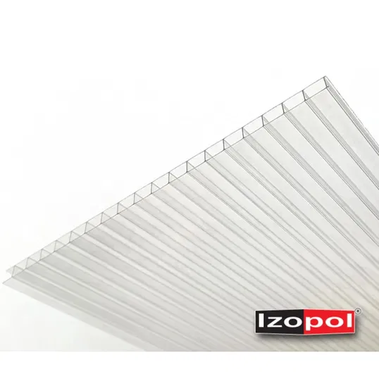 Policarbonat multicelular Izopol, transparent, grosime 4 mm, 2 x 1.05 m