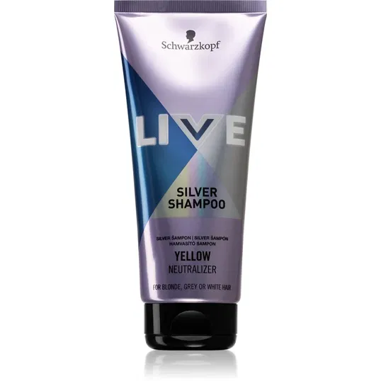 Schwarzkopf LIVE Silver sampon pentru curatare neutralizeaza tonurile de galben 200 ml