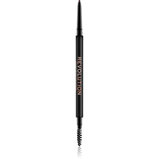 Makeup Revolution Precise Brow Pencil creion sprâncene precise cu pensula culoare Medium Brown 0.05 g