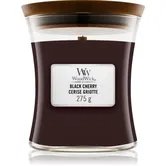 Woodwick Black Cherry lumânare parfumată cu fitil din lemn 275 g