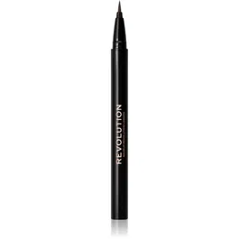 Makeup Revolution Hair Stroke Brow Pen creion pentru sprancene culoare Dark Brown 0.5 ml