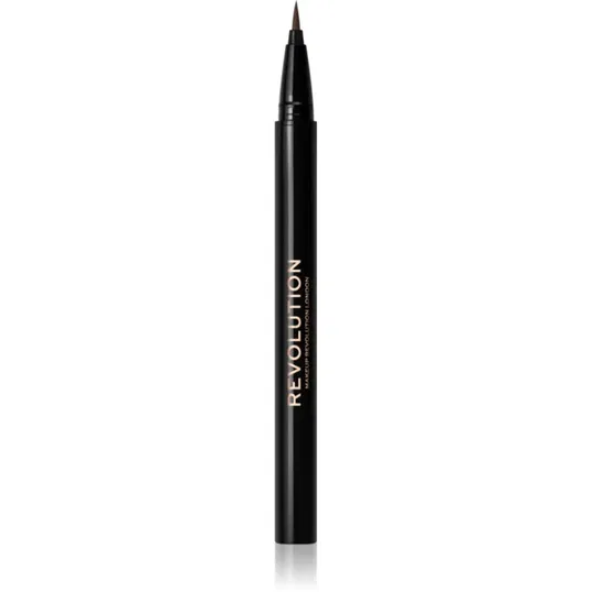 Makeup Revolution Hair Stroke Brow Pen creion pentru sprancene culoare Dark Brown 0.5 ml