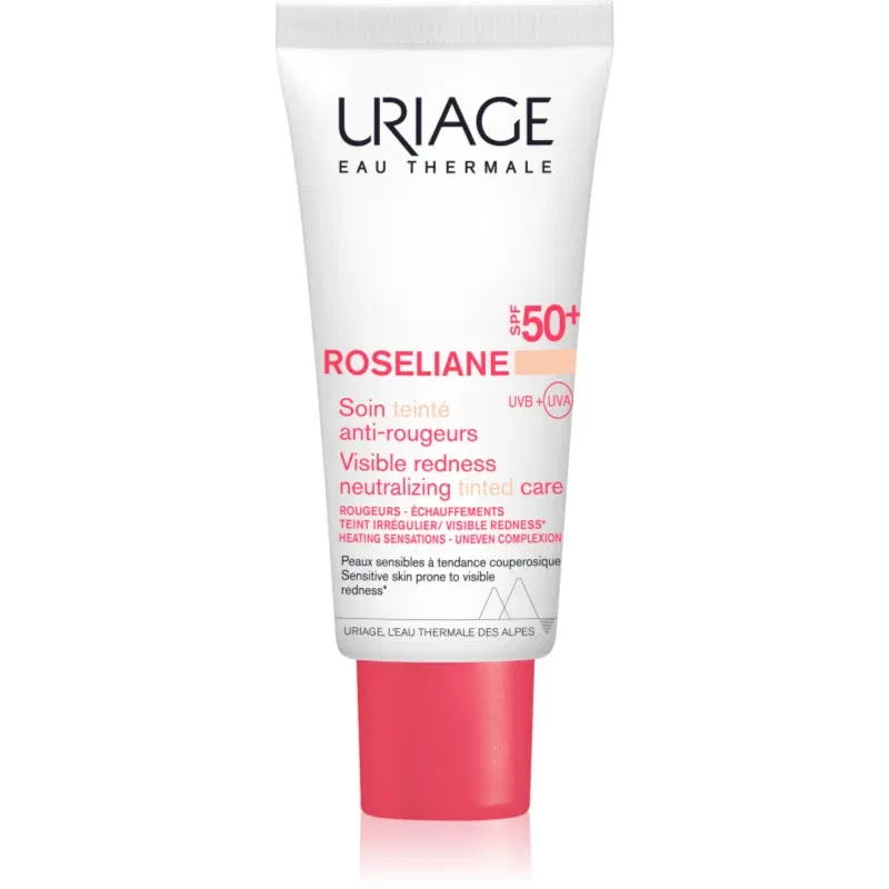 Uriage Roseliane CC Cream SPF 50+ cremă CC împotriva roșeții tenului SPF 50+ culoare Light Tint 40 ml